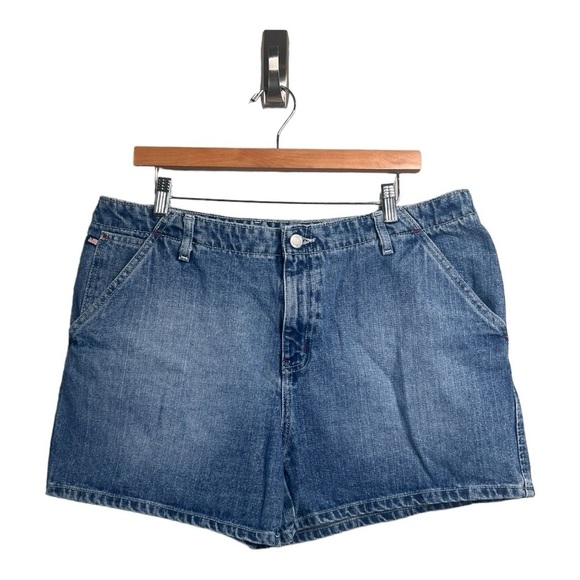 Vintage RL Polo High Waist 4” Denim Deck Shorts Size 14 - Medium Tinted - Picture 13 of 15